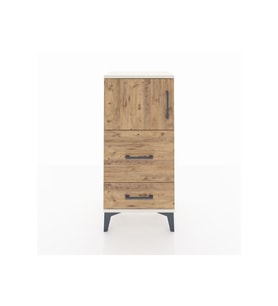 Arges Komodin Tek Raflı 2 Çekmeceli Tek Kapaklı 44x30x96 Aytaşı-Çam