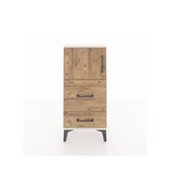 Arges Komodin Tek Raflı 2 Çekmeceli Tek Kapaklı 44x30x96 Aytaşı-Çam