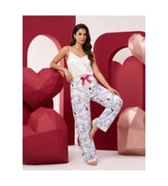 Kadın Viskon Pamuklu Pijama Altı Soft Örme Mevsimlik Ev Pantolonu Denizci
