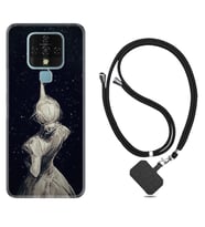 Tecno Camon 16 18P Pova Kılıf Boyun Askılı Silikon Star Woman 1332