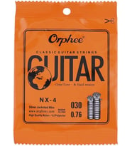 Orphee NX-4 Klasik Gitar Re (D) Teli - 4. Tel (Aksesuar - Yedek Tek Tel)  Gümüş Kaplama Bakır Sargı, Güçlü Rezonans ve Sıcak Alt Tonlar  Uyum: Tüm Klasik Gitarlar
