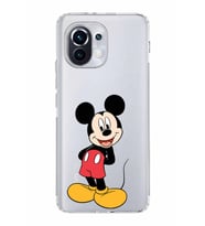 Xiaomi  Mi 11  Kamera Korumalı Kapak Mickey Mouse Tasarımlı Şeffaf  Kılıf