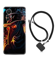 Xiaomi 12 Lite Kılıf Silikon Boyun Askılı İpli Desenli Silikon Karga 1616