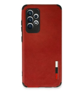 Mey İthalat® Samsung Galaxy A72 Kılıf Loop Deri Silikon - Kırmızı