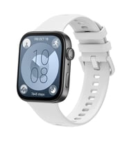 Lexroo Huawei Watch Fit 3 Band Serisi Klasik Kordon Silikon Strap Kayış - Beyaz
