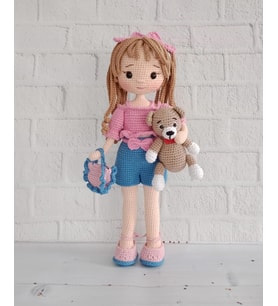 Irmak Bebek ve Ayıcık Amigurumi Organik Oyuncak