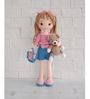 Irmak Bebek ve Ayıcık Amigurumi Organik Oyuncak