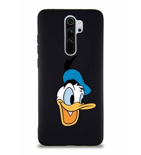 Xiaomi Redmi Note 8 Pro Soft Premier Kapak Donald Duck-A Tasarımlı Silikon Kılıf - Siyah (Şeffaf)