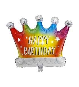 Kral Tacı Happy Birthday Folyo Balon 1 Adet