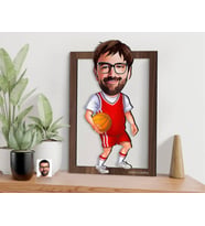 BK Gift Kişiye Özel Erkek Basketbol Karikatürlü 3D Ahşap Tablo-5, Sevgiliye Hediye, Arkadaşa Hediye, Doğum Günü Hediyesi