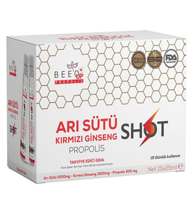 Bee'o Up Propolis Arı Sütü Kırmızı Ginseng Shot 15 x 25 ml