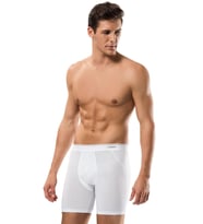 Erdem Erkek Pamuk Elastan Uzun Boxer 1470 - 6 Adet (Beyaz)