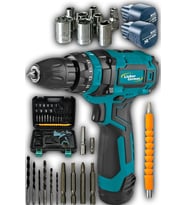 Torq 12 Volt 2 Ah Otamatik Korumalı Çelik Şanzuman 2 Akülü Matkap Akülü Vidalama Şarjlı Matkap (Karışık)