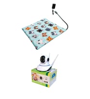 Evcil Hayvan İzleme Güvenlik Kamerası ve Kedi Köpek ısıtıcı minder set 45cmx45cmx5cm