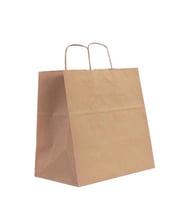 Burgu Saplı Kraft Kağıt Çanta 32x33x20cm 250 ADET