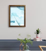 BK Gift Otel Odası Konseptli Doğal Masif Ahşap Çerçeveli Tablo 45x65cm-30