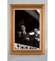 Altın Varaklı Paspartulu Çerçeveli Atatürk Tablo sd513