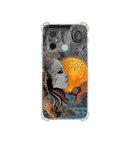 PrintiFy Xiaomi Redmi 12c ile Uyumlu Simya Serisi Mozaik Tanrıça Tasarımlı Uv Baskılı Köşe Korumalı Antişok Kılıf