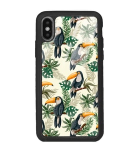 iPhone Xs Max Uyumlu Tukan Kuşu Tasarımlı Glossy Telefon Kılıfı