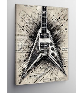 Kanvas Tablo Elektrik Gitar Çizimi