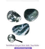 Sertifikalı Gerçek Hint Yosun Akik Taşı Kütle (Çok Renkli)