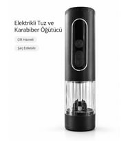 Lexroo Çift Hazneli Şarj Edilebilir Elektrikli Tuz ve Karabiber Öğütücü