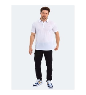 Slazenger Sloan  Erkek Delikli Kısa Kol T-shirt - Slazenger - Beyaz - ST01419-Beyaz-S (Beyaz)
