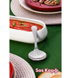 Porsima 5216 Metal Gümüş Sos Kaşığı Kepçe 13cm