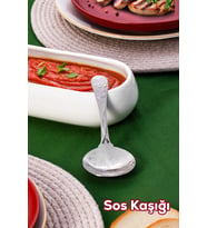 Porsima 5216 Metal Gümüş Sos Kaşığı Kepçe 13cm