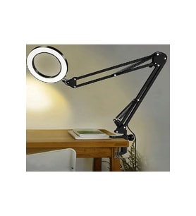 Ayarlanabilir 5 Parlaklık Metal Dirsekli LED Lamba, Çok Fonksiyonlu Işık (Krem)
