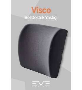 Oto Araç Sandalye Ofis Minderi Ortopedik Bel Minderi Fermuarlı Ortopedik Visco Sırt Yastığı