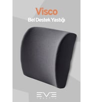 Oto Araç Sandalye Ofis Minderi Ortopedik Bel Minderi Fermuarlı Ortopedik Visco Sırt Yastığı