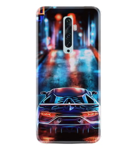 Oppo Reno 2Z 4 Lite 4 Pro 5 6 7 A31 Kılıf Desemli Silikon Neon Cars 1724