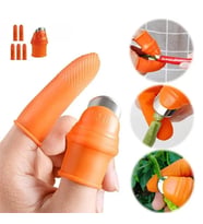 Sunup SN-14662 Pratik Başparmak Soyucu Bıçak - Silikon Baş Parmak Sebze Meyve Ayıklayıcı Kesme Eldiveni