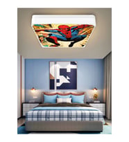 Spiderman-led Avize-25watt-30cm X 30cm, Çocuk Odası Avize, Avize Modelleri, Örümcek Adam Led Avize