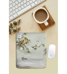 SonicTouch Bilek Destekli İki Keklik Gri Dikdörtgen Pürüzsüz Yüzey Dikişsiz Mouse Pad 18x22cm