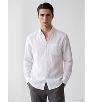 LCWAIKIKI Classic Beyaz Regular Fit Armürlü Erkek Gömlek