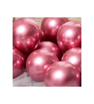 10 Adet Pembe Metalik Balon