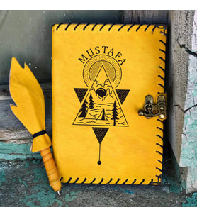 Kamp ve Doğa Temalı İsme Özel Defter (Sarı)