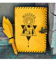 Kamp ve Doğa Temalı İsme Özel Defter (Sarı)