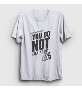 Presmono Unisex Beyaz Rule Film Dövüş Kulübü Fight Club T-Shirt 244530tt (Beyaz)