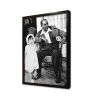 Atatürkün Manevi Kızıyla Çerçeveli Cam Tablo