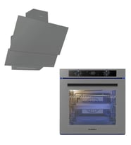 2'Lİ SET(88 Litre A-68 Sgf3 Platinum Metalik Gri Ankastre Dijital Fırın / DA-83