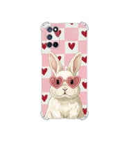 PrintiFy Oppo A52 ile Uyumlu Pembe Pötikare Serisi Pembe Zıpzıp Tasarımlı Uv Baskılı Köşe Korumalı Antişok Kılıf