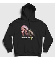 Presmono Unisex Siyah Torn Ava Max Kapüşonlu Sweatshirt 414337tt
