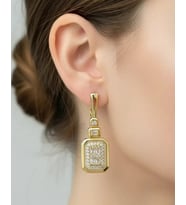 Xuping Gold Sallantılı Baget Taş Küpe - 25-xpkp296