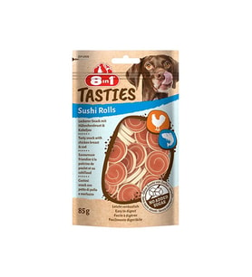 8in1 Tasties Sushi Rolls Tavuk Etli ve Balıklı Sushi Köpek Ödül Maması 85 Gr (STD)