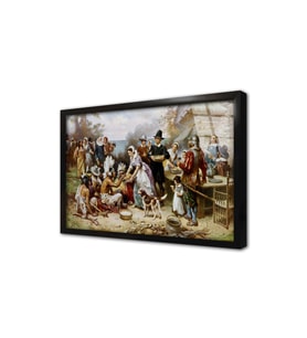 First Thanksgiving 1621 Çerçeveli Cam Tablo