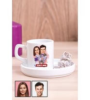 Eşe Romantik Hediye Karikatürlü Concept Türk Kahvesi Fincanı