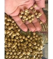1 CM 30 ADET BURGULU AHŞAP DELİKLİ TAKI BONCUĞU